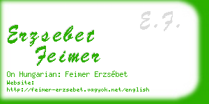 erzsebet feimer business card